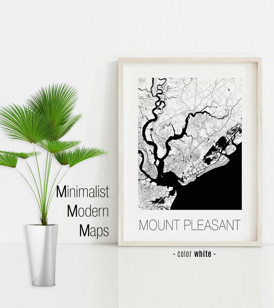 Mount Pleasant South Carolina, Mount Pleasant SC Map, Mount Pleasant Map, Mount Pleasant Print ...