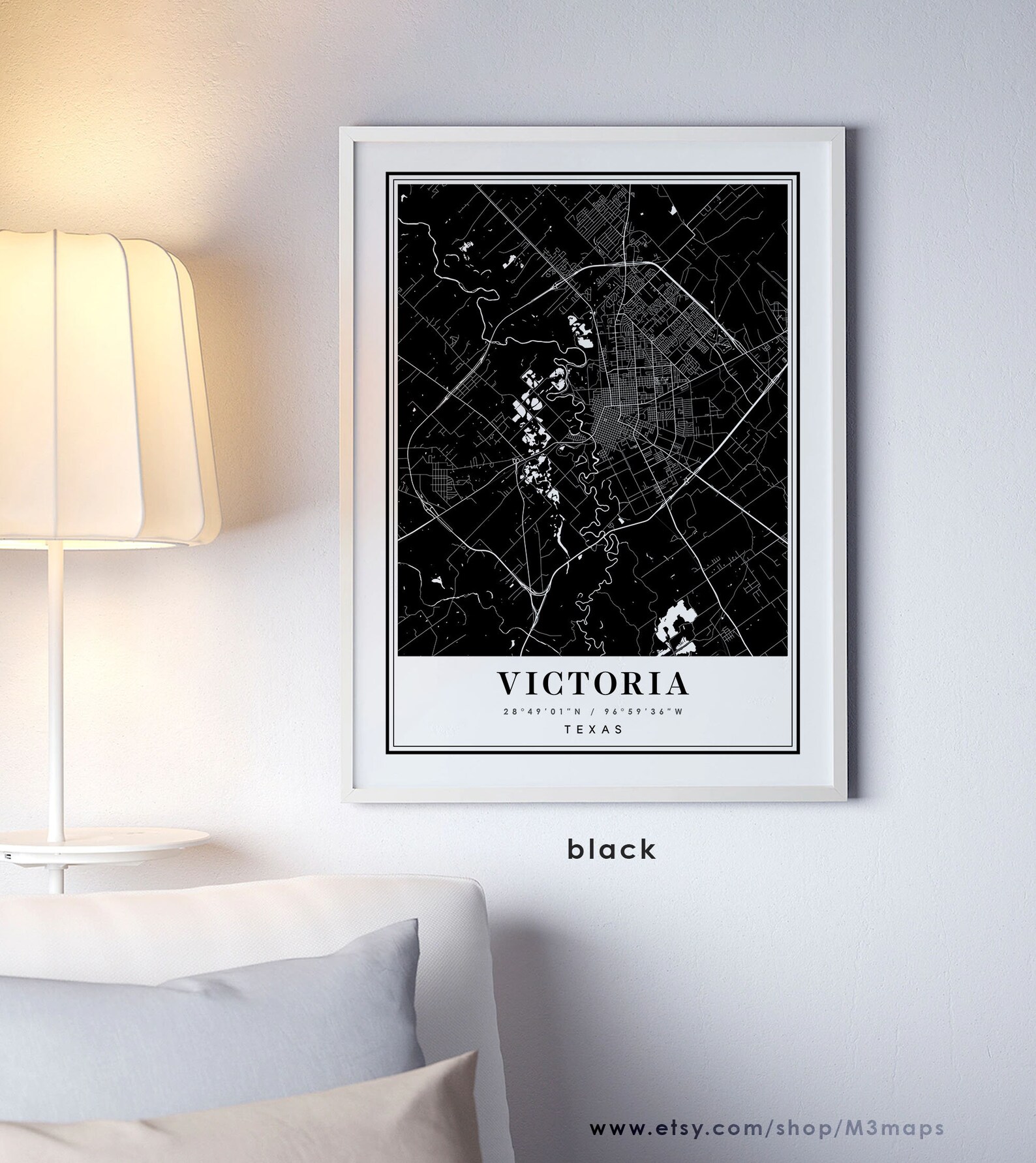 Victoria Texas Map Victoria TX Map Victoria City Map | Etsy