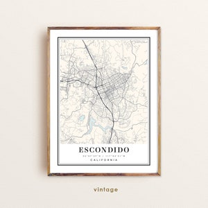 Escondido California map, Escondido CA map, Escondido city map, Escondido print, Escondido poster, Escondido art, Escondido map, Custom city