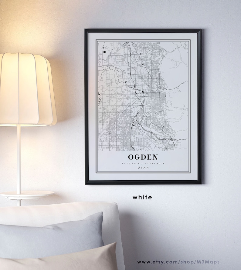 Ogden Utah Map Ogden UT Map Ogden City Map Ogden Print - Etsy