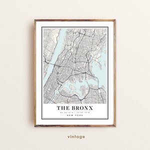 The Bronx NEW YORK map, The Bronx NY map, The Bronx city map, The Bronx print, The Bronx poster, The Bronx art, The Bronx map, Custom maps