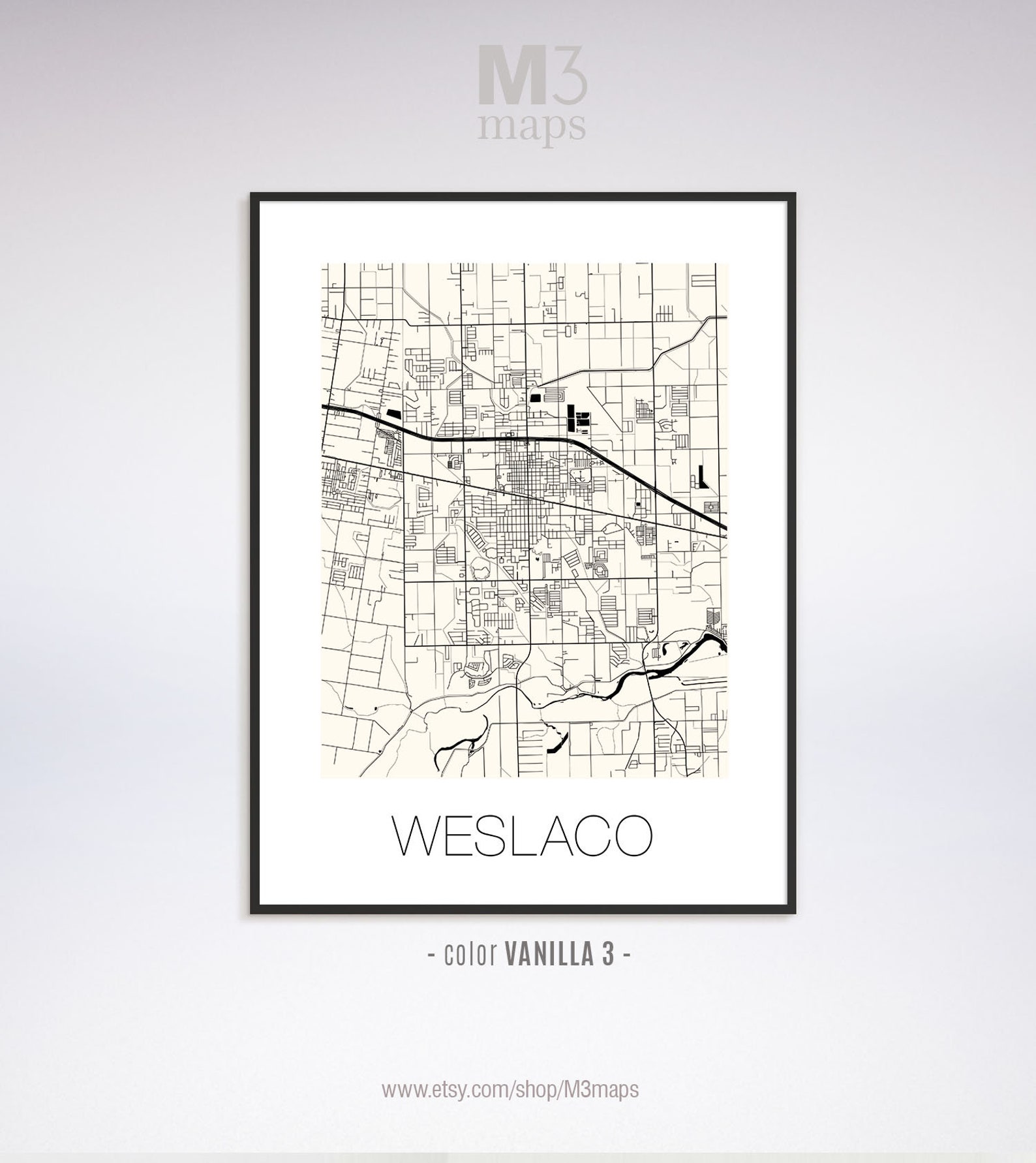 Weslaco Texas Weslaco TX Map Weslaco Map Weslaco Print Etsy Hong Kong