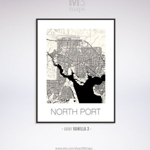 North Port Florida North Port FL Map North Port Map North - Etsy