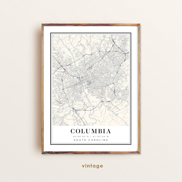 Columbia South Carolina map, Columbia SC map, Columbia city map, Columbia print, Columbia poster, Columbia art, Columbia map,Custom city map