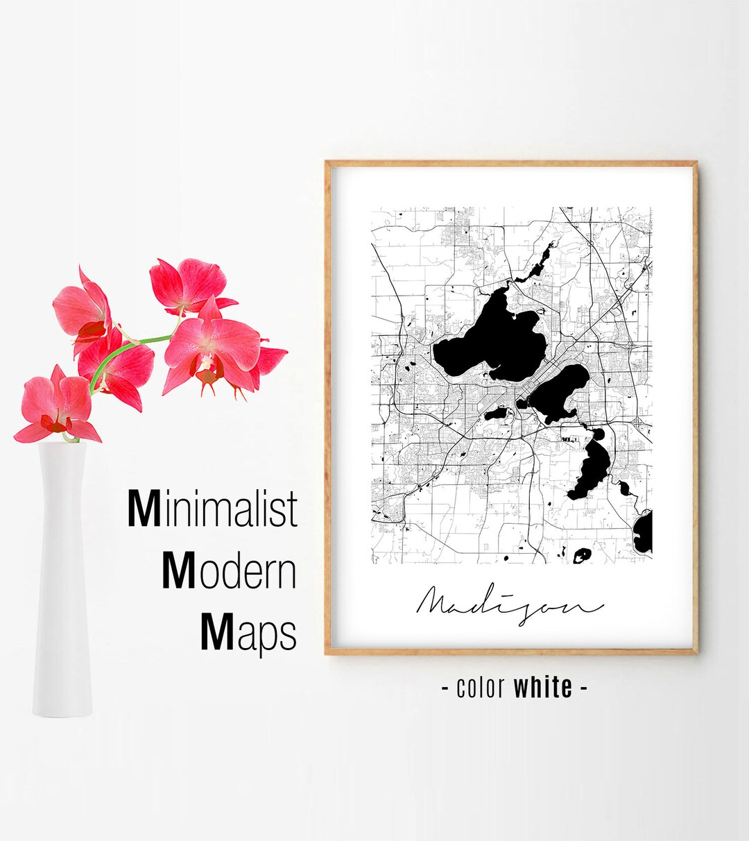 Madison Minimalist Madison Map Madison Map Print Madison - Etsy