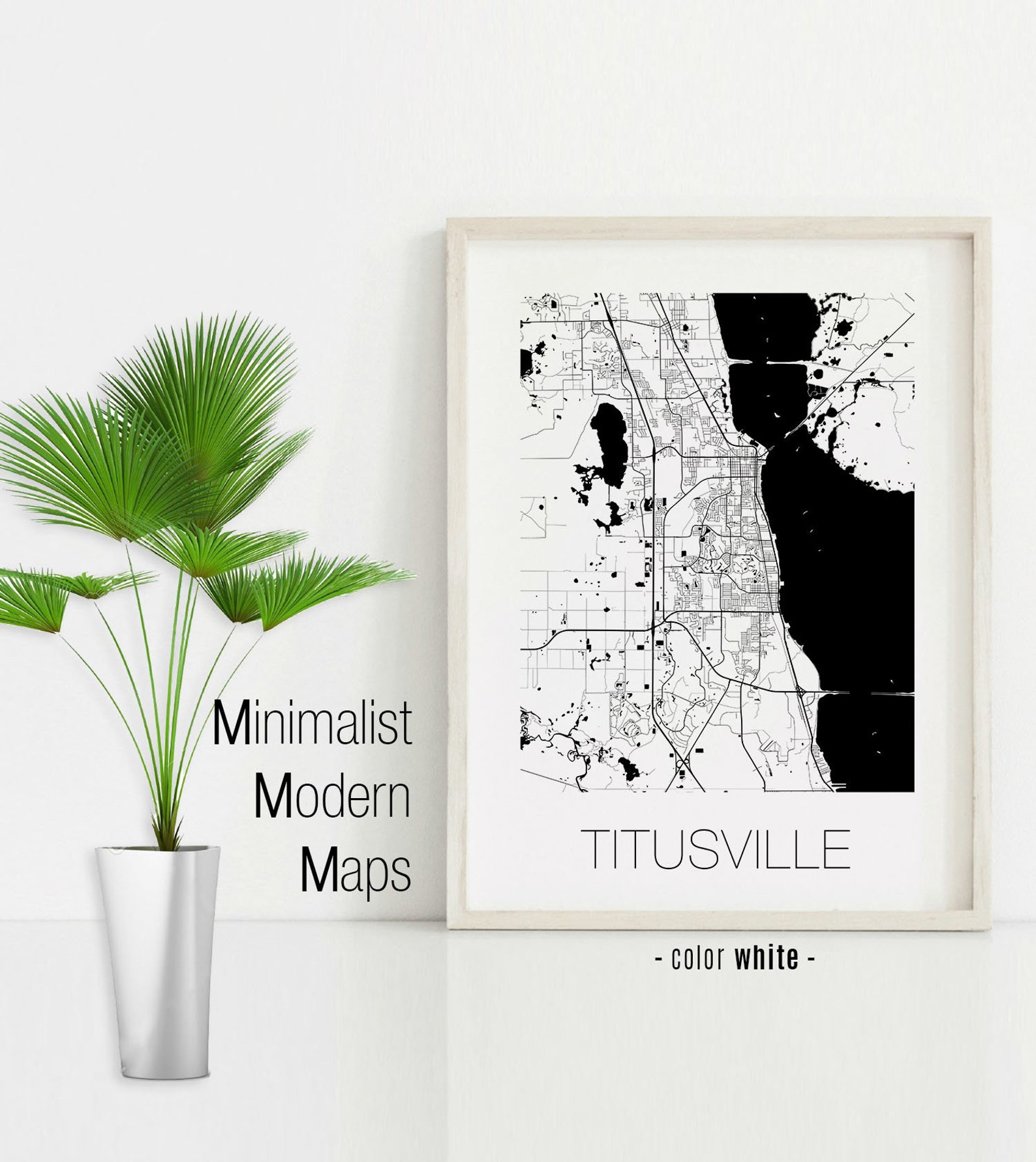 Titusville Florida Titusville FL Map Titusville Map | Etsy