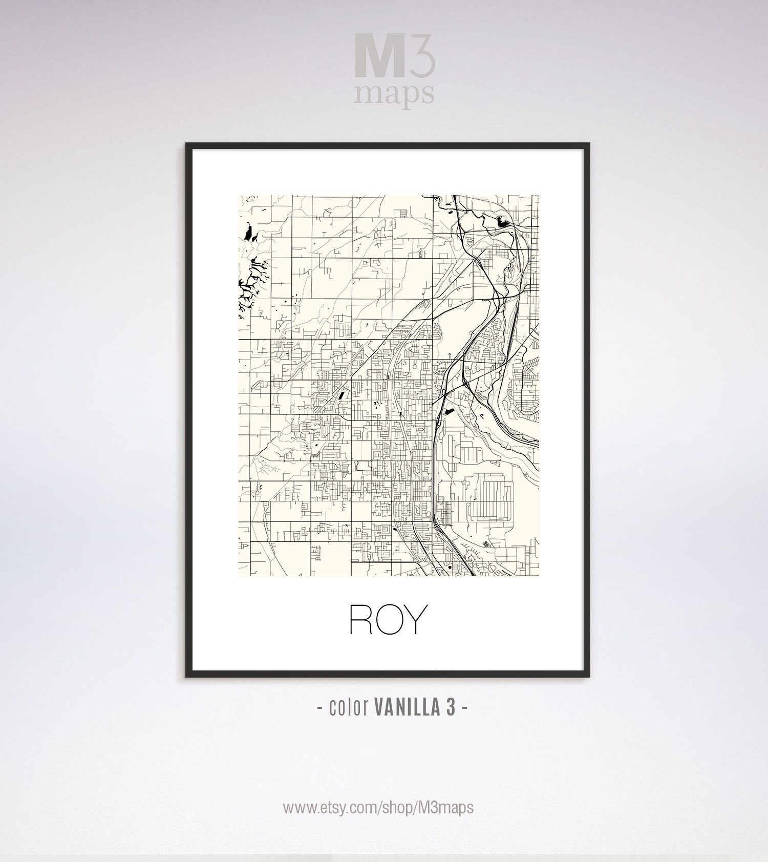 Roy Utah Roy UT map Roy map Roy print Roy poster Roy wall Etsy