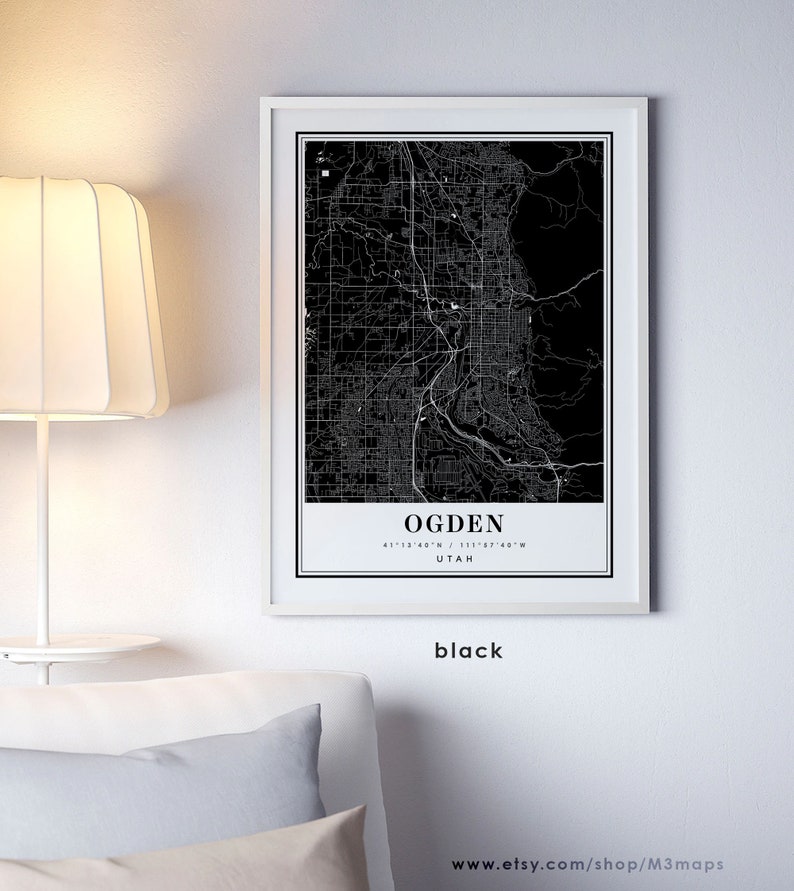 Ogden Utah Map Ogden UT Map Ogden City Map Ogden Print - Etsy