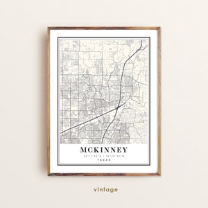 McKinney Texas Map Art Print: Custom City Map