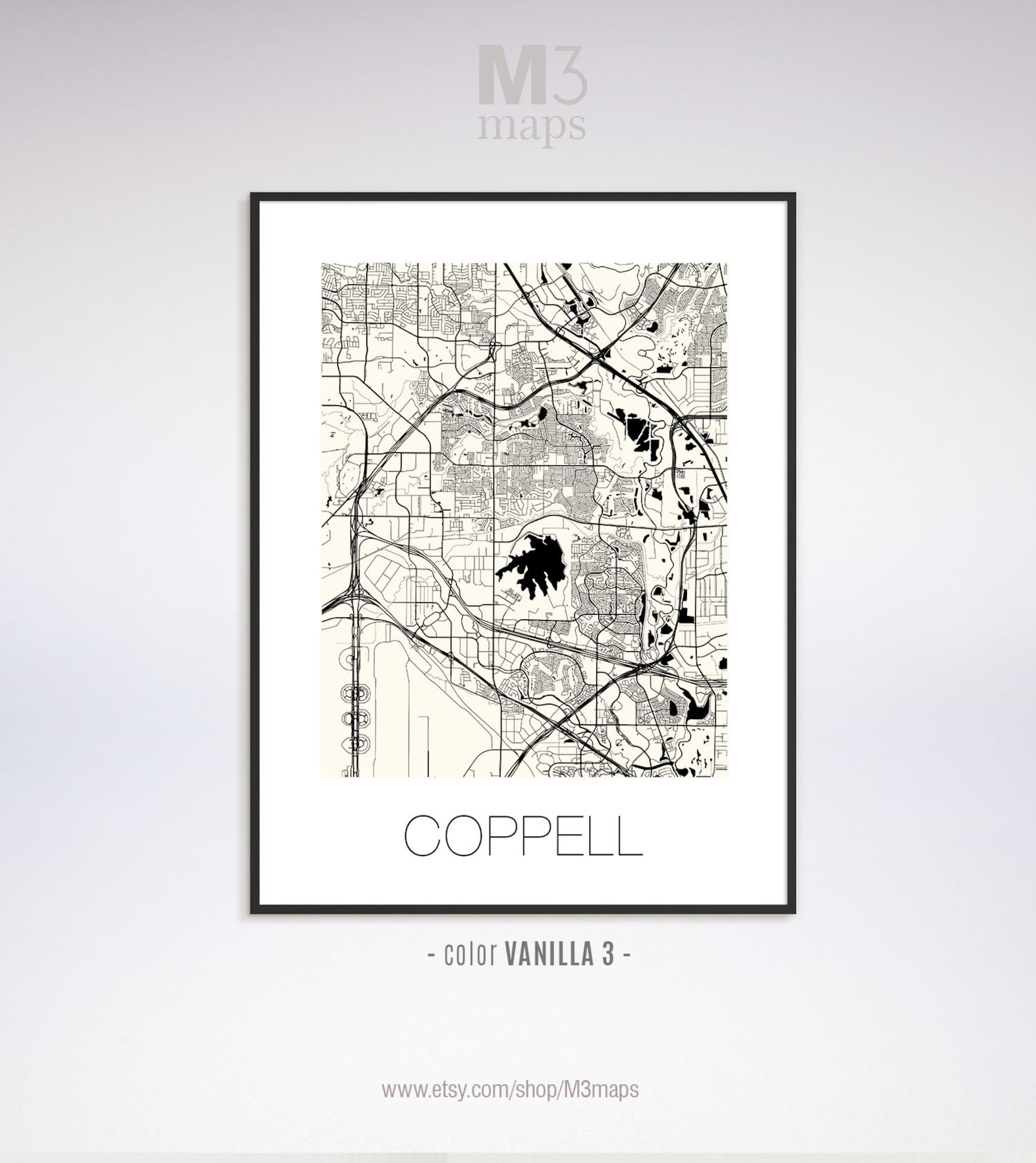 Coppell Texas Coppell TX Map Coppell Map Coppell Print Etsy