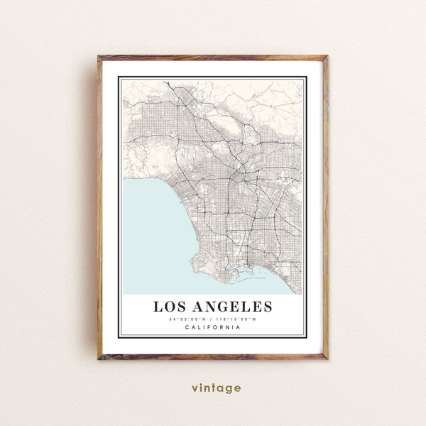 Los Angeles California map, Los Angeles CA map, Los Angeles city map, Los Angeles print, Los Angeles poster,Los Angeles art, Los Angeles map