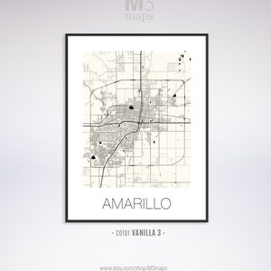Amarillo Texas Amarillo TX Map Amarillo Map Amarillo Print - Etsy