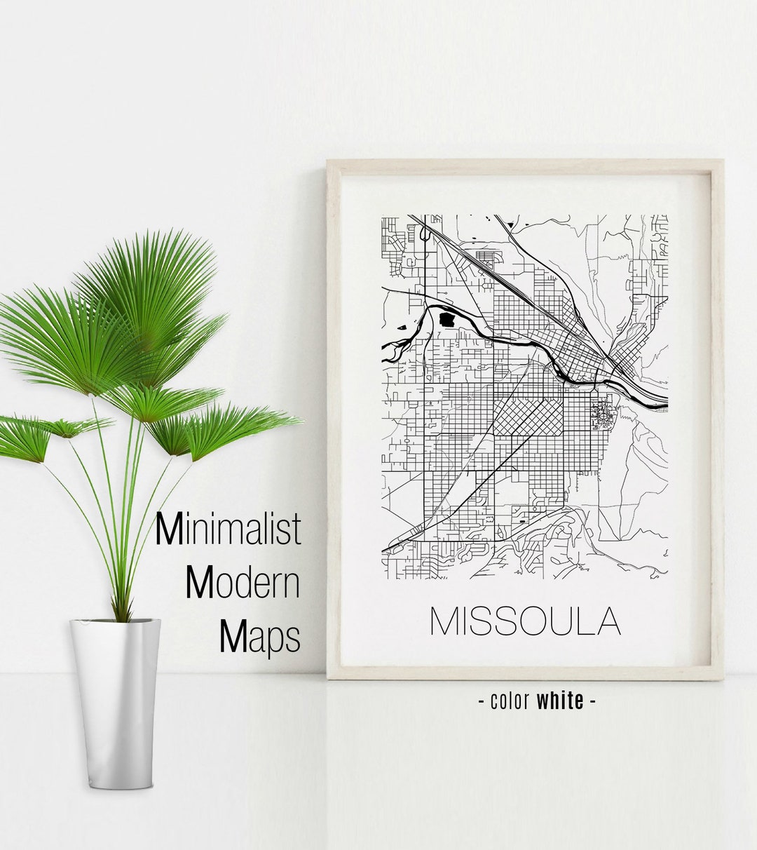 Missoula Montana, Missoula MT Map, Missoula Map, Missoula Print