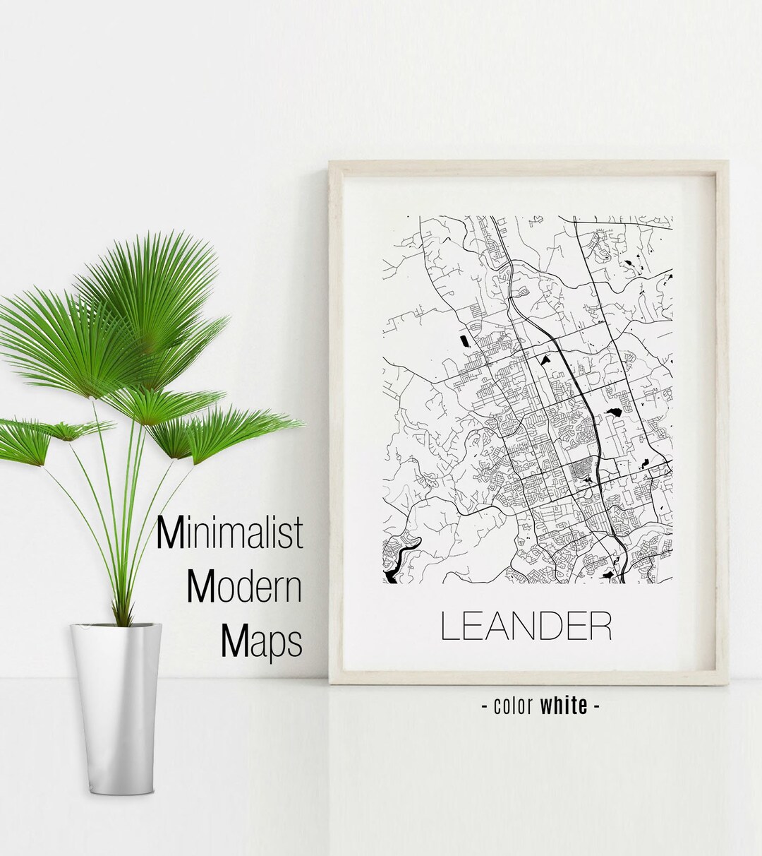 Leander Texas Leander TX Map Leander Map Leander Print - Etsy