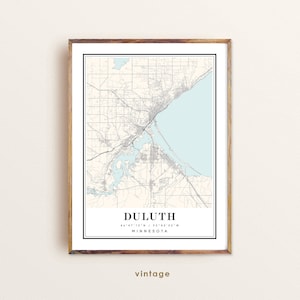 Duluth Minnesota map, Duluth MN map, Duluth city map, Duluth print, Duluth poster, Duluth art, Duluth map, Custom city map