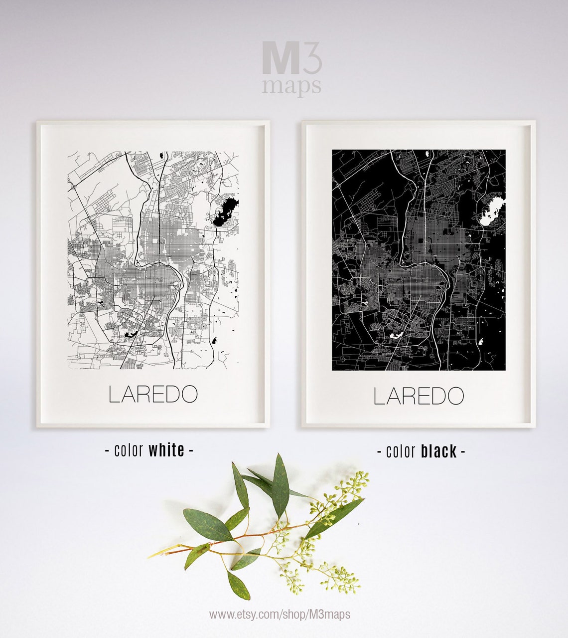 Laredo Texas Laredo TX Map Laredo Map Laredo Print Laredo Etsy