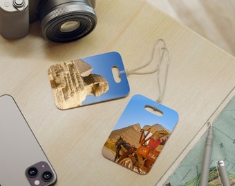 Egypt Sphinx and Pyramid Travel Luggage Tag for explorers