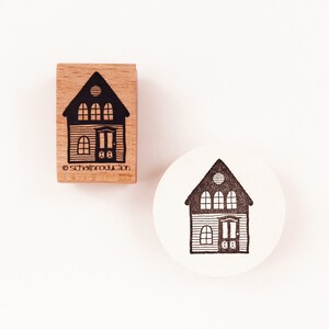 Motivstempel - Haus mit Holzvertäfelung