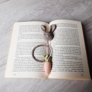 PDF Instructions Bookmark Bunny with Carrot Crochet Instructions