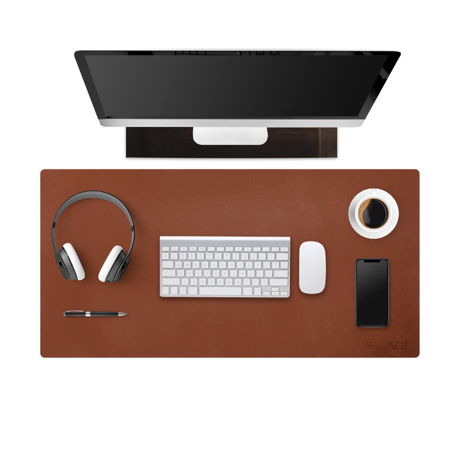 ECO Natural Rubber Leather Desk Pad Protector Nonslip Etsy