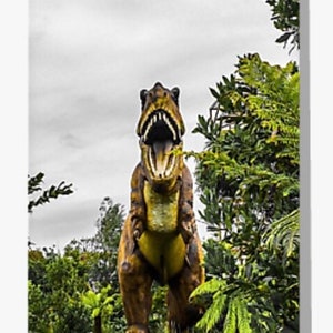 Dinozaur | Ryczący dinozaur | Karta z pozdrowieniami | Emerald Park | Wykonane na zamówienie