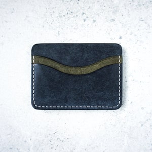 Handcrafted Whale Design Leather Card Holder - Blue – AHED Project