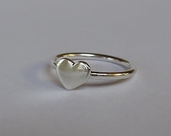 Ring with a sweet heart made of real silver