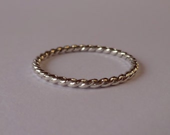 Thin stacking ring silver tors