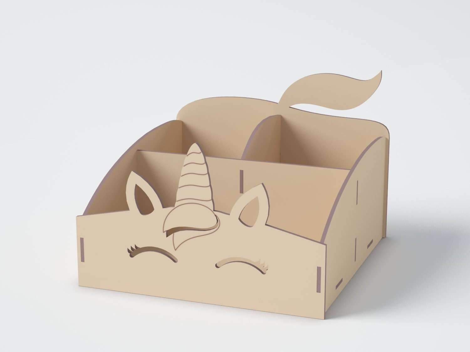 Unicorn desk organizer Pattern Vector for Laser Cutting CNC Etsy