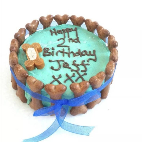 DOG BIRTHDAY CAKE treat food name personalised custom dog birthday party dog treats dog food