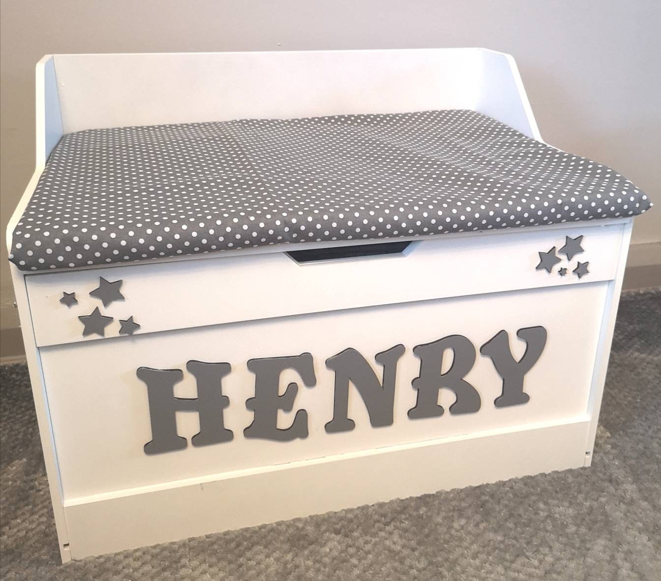 PERSONALISED TOY BOX children's kids custom..choose any Etsy