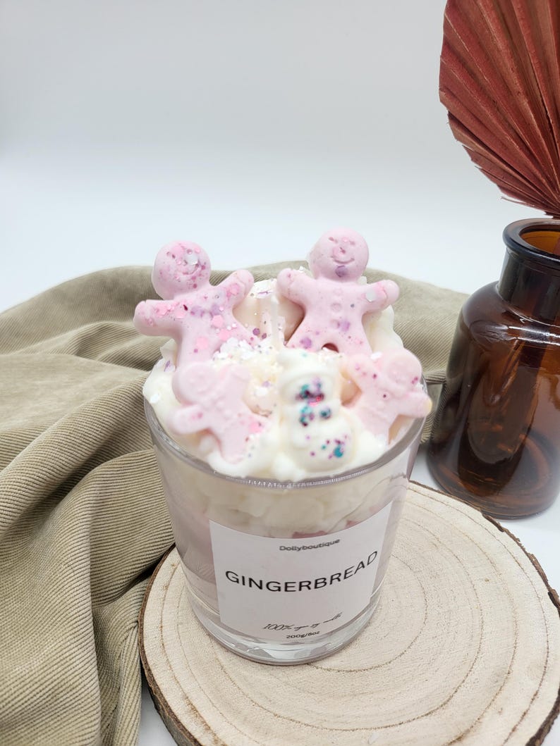 CHRISTMAS GINGERBREAD Candle Vegan Soy Wax Cruelty Free Birthday Gift
