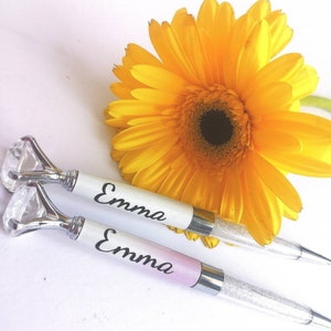 DIAMONTE PERSONALIZED PEN name wedding present birthday gift custom Christmas bride woman girls