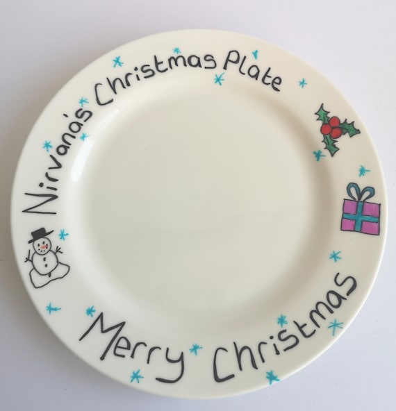 CHILDREN CHRISTMAS PLATE Christmas Dinner Treat Food Present Gift