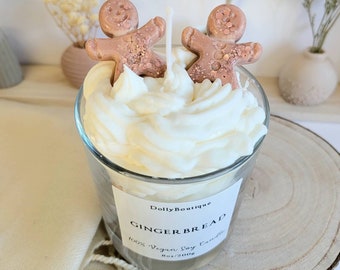 CHRISTMAS GINGERBREAD  candle vegan soy wax cruelty free birthday gift Christmas gift 8oz candle scented candle