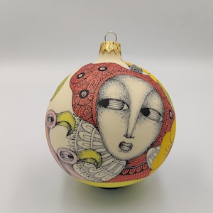 Queen Of Hearts And Cheshire Cat Christmas Ornament