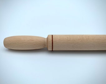 Solid beech wood rolling pin
