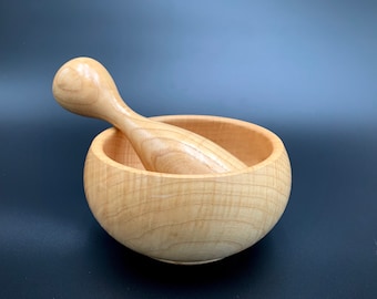 Mortar and pestle made out of Ash wood