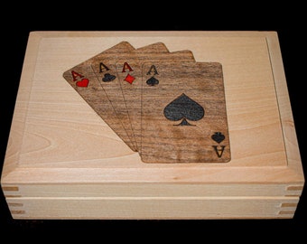 Double playing cards box,2 sets poker cards