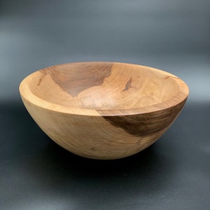 Handmade wooden bowl made out of walnut