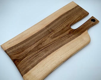 Unique handmade walnut chopping serving board