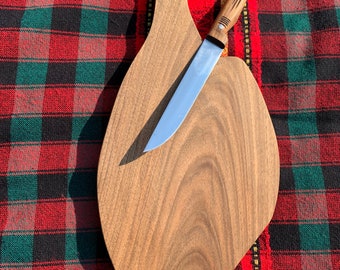 Walnut chopping serving board ,kitchen knife set