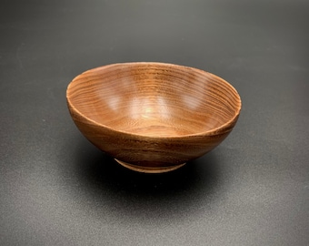 Handmade small pot made from elm wood