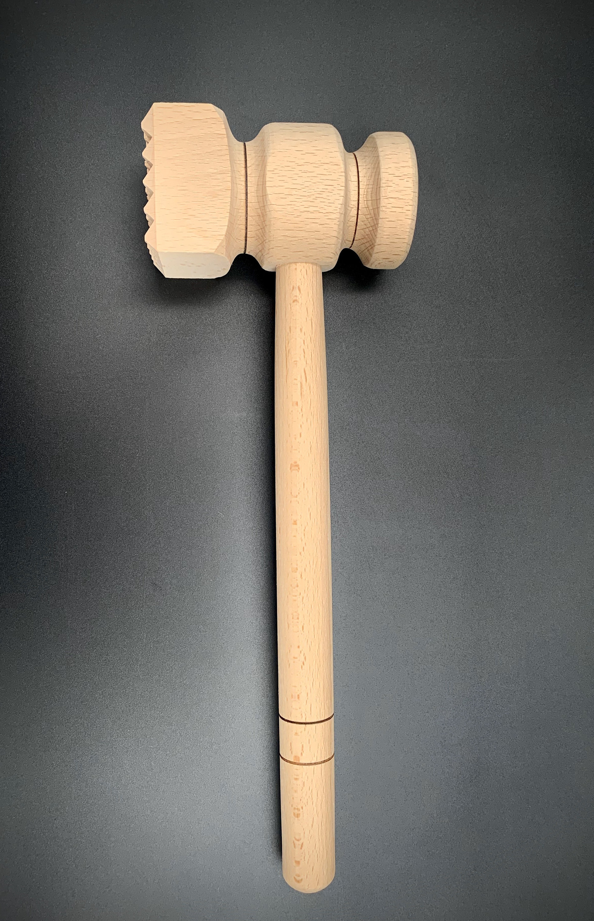 Maillet à Viande En Bois De Hêtre Et Aluminium - Double Face Pour Attendrir Steak, Poulet Facilement | 32 Clous, Manche Anti-humidité - 6