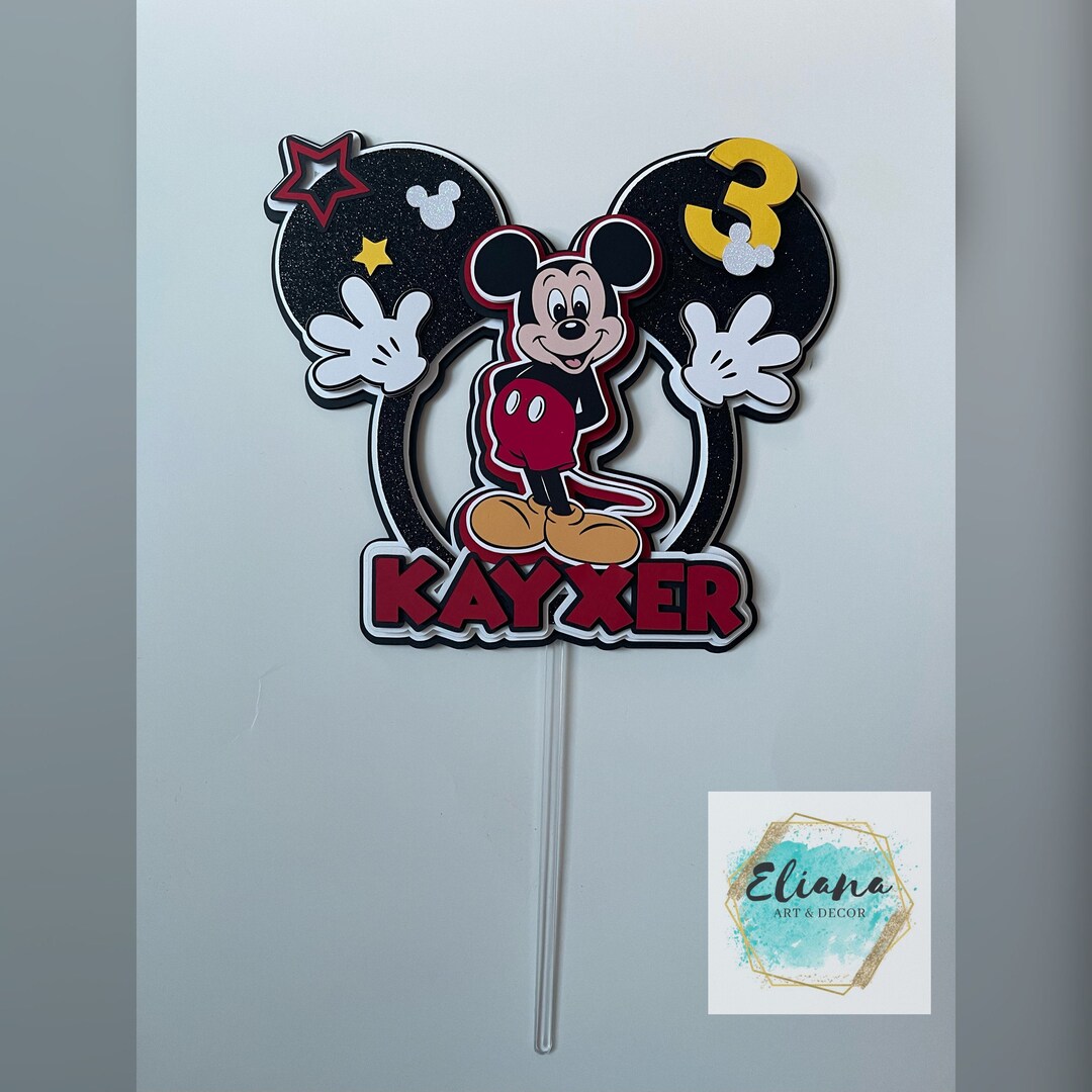 Mickey Mouse Cake Topper Etsy