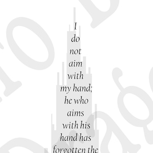 Dark Tower Gunslinger Creed  | Digital Printable PNG file |Instant Download