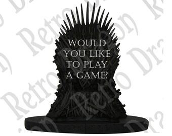 Möchten Sie ein Spiel spielen?  | Digital bedruckbare PNG-Datei | Sofort-Download