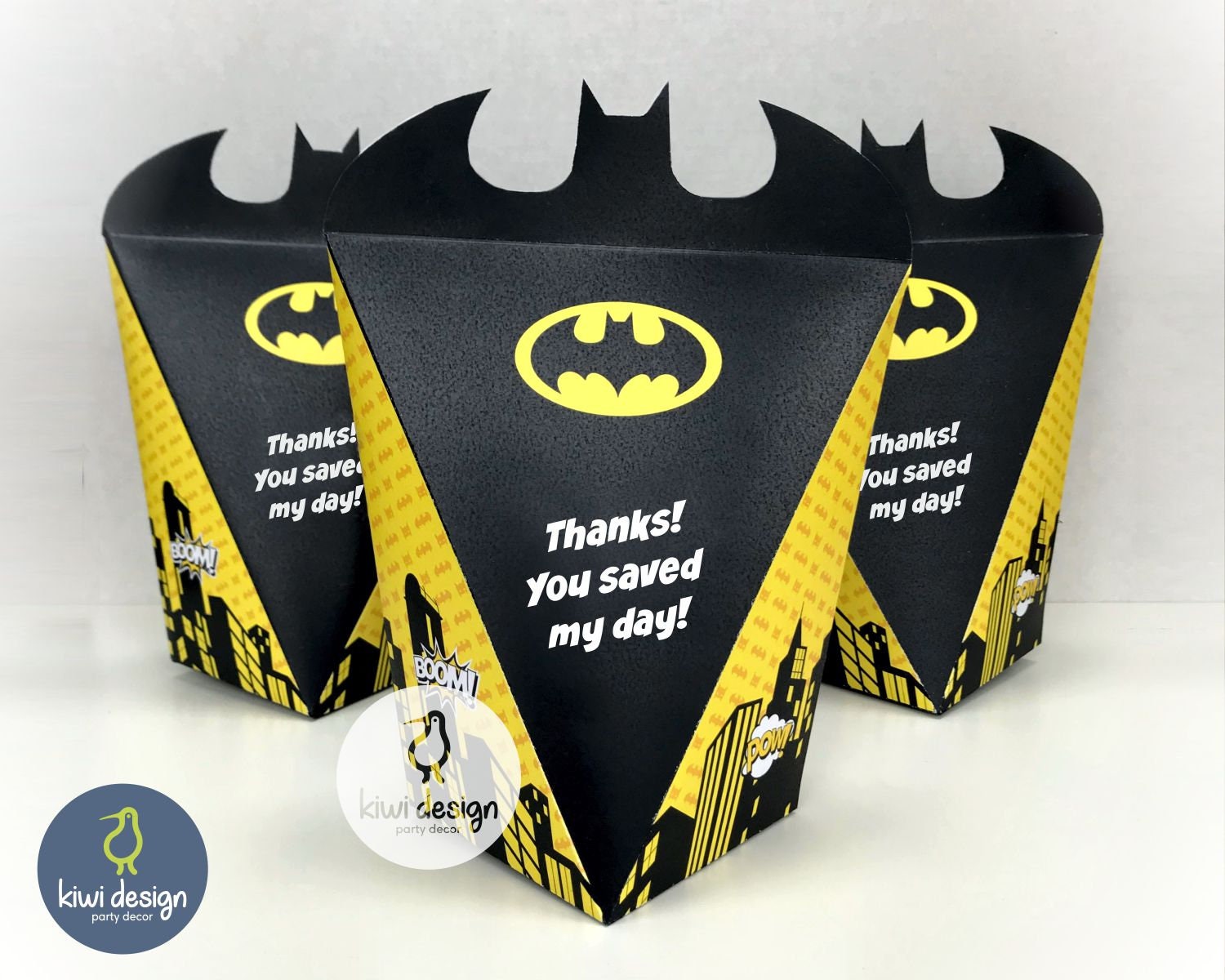 Batman Party Favor boxes Batman Party Printables boxes | Etsy