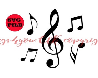Musical notes svg, Music, Musical notes png, Cricut files, Musical notes silhouette, Iron on, Png, Cutting files, Singer, Piano, Pianist