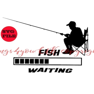 Fishing svg, Fisherman, Fish on a hook, Large mouth, Carp fish, Salmon, Hunting, Camping, Fishing pole svg, Cricut file, Fishing silhouette